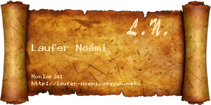 Laufer Noémi névjegykártya